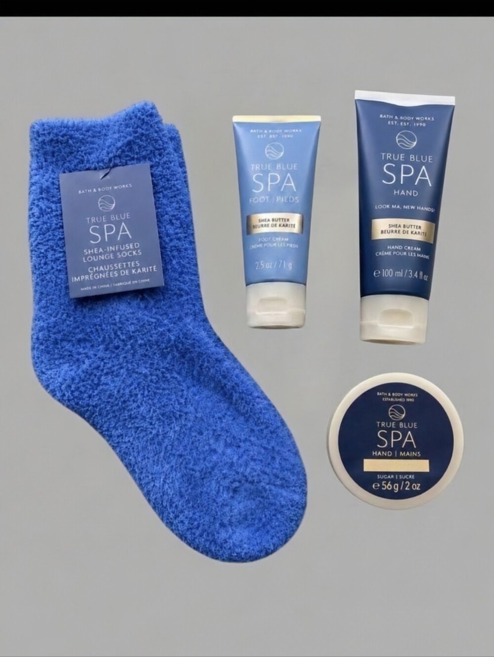 NEW Bath and Body Works True Blue Spa Hands & Feet Gift Set